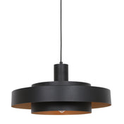 Lampada a sospensione in metallo Aurelia nero/oro