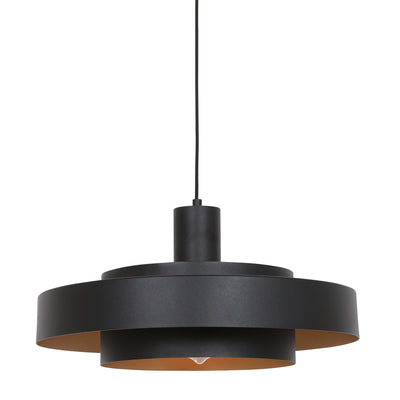 Lampada a sospensione in metallo Aurelia nero/oro