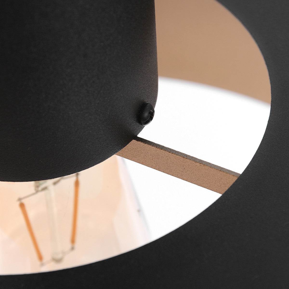 Lampada a sospensione in metallo Aurelia nero/oro