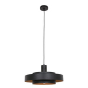 Lampada a sospensione in metallo Aurelia nero/oro