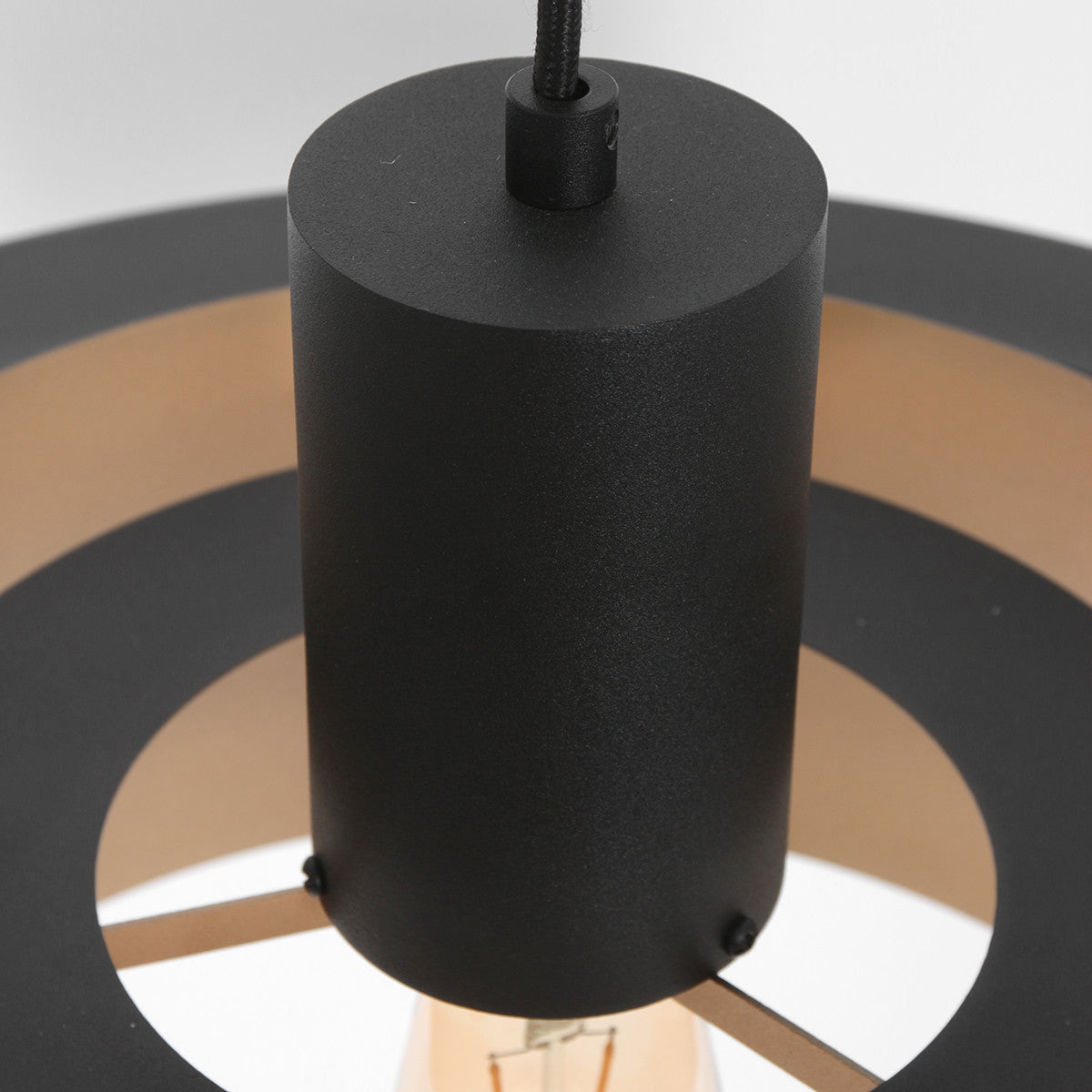 Lampada a sospensione in metallo Aurelia nero/oro