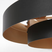 Lampada a sospensione in metallo Aurelia nero/oro