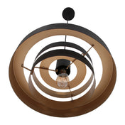 Lampada a sospensione in metallo Aurelia nero/oro