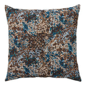 Blossom blauw bruin geweven kussen - 45x45 cm