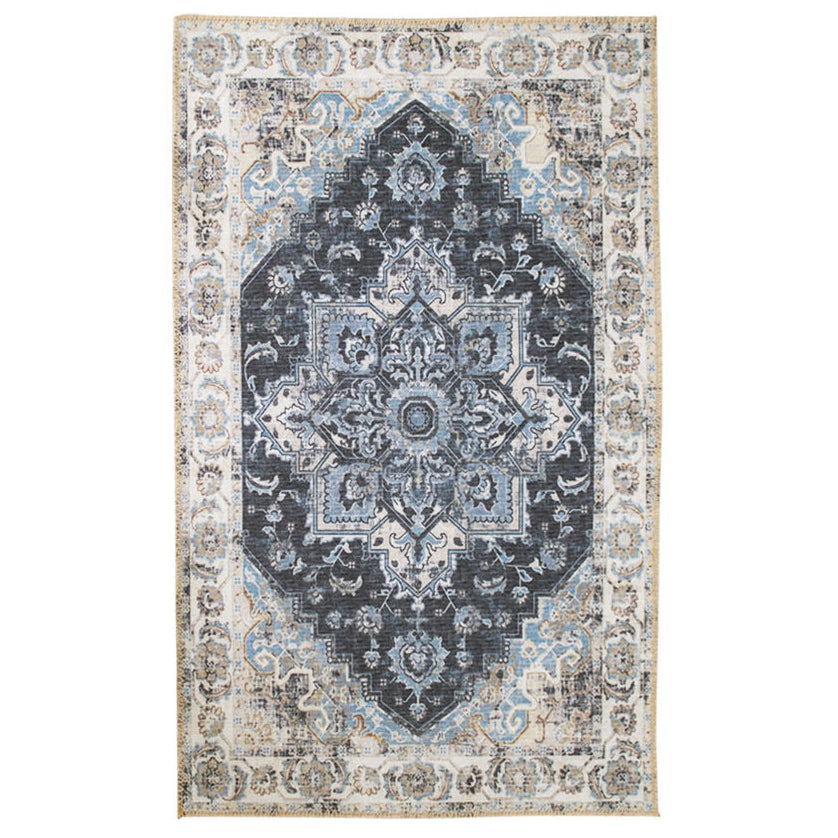 Tappeto intrecciato Serena 160x230cm - Blu e Crema