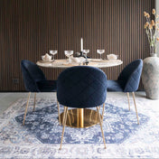 Tappeto intrecciato Serena 160x230cm - Blu e Crema