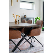 Tappeto in ciniglia morbida Aurelia 160x230cm - Blu e Arancione