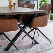 Tappeto in ciniglia morbida Aurelia 160x230cm - Blu e Arancione