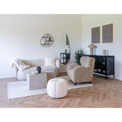 Tappeto di lana Aila 160x230cm – Marrone chiaro e avorio