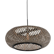 Lampada a sospensione Kairo in faggio/nero bambù