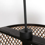 Lampada a sospensione Kairo in faggio/nero bambù