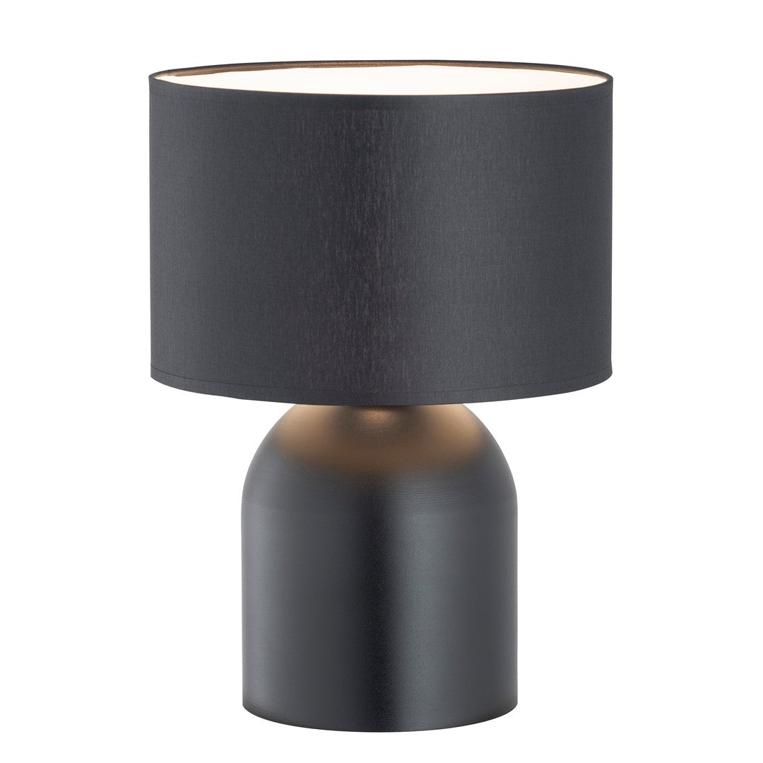 Lampada da tavolo Elira in acciaio bianco e nero