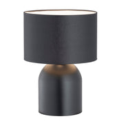 Lampada da tavolo Elira in acciaio bianco e nero