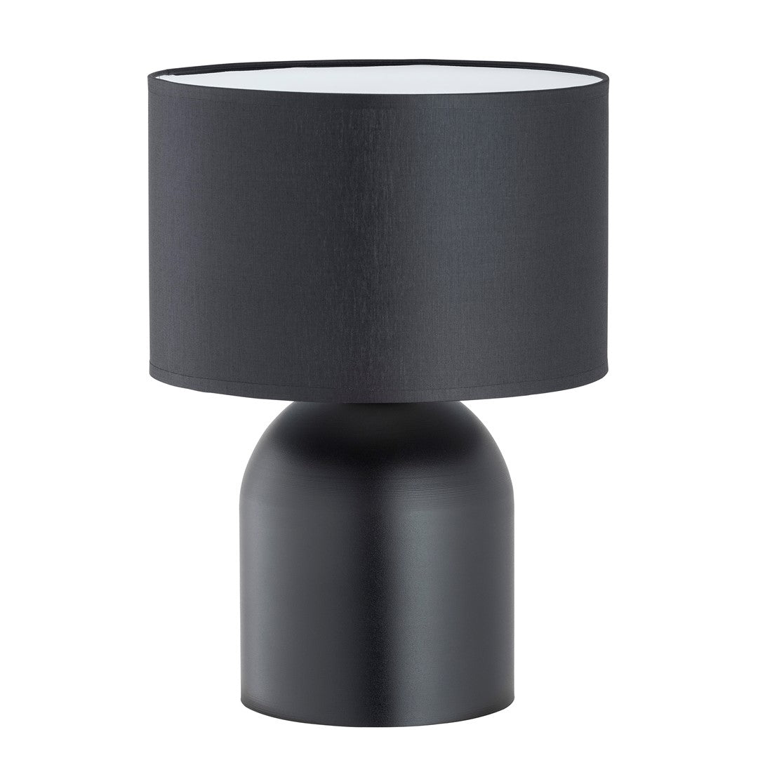 Lampada da tavolo Elira in acciaio bianco e nero