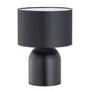 Lampada da tavolo Elira in acciaio bianco e nero