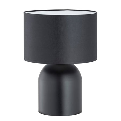 Lampada da tavolo Elira in acciaio bianco e nero